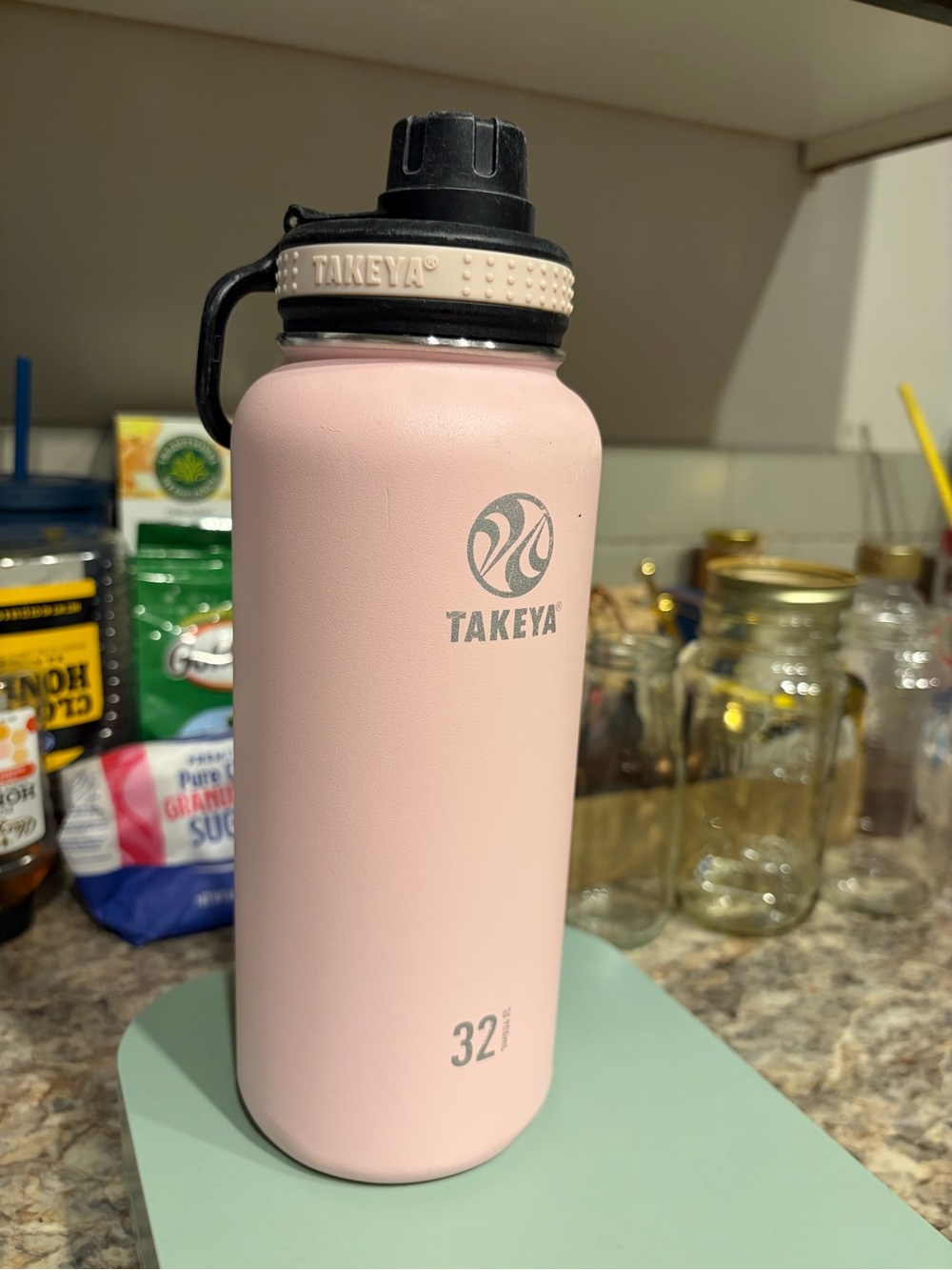 Takeya Pink Insulated Water Bottle - 32 oz